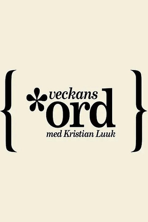 Veckans ord poster