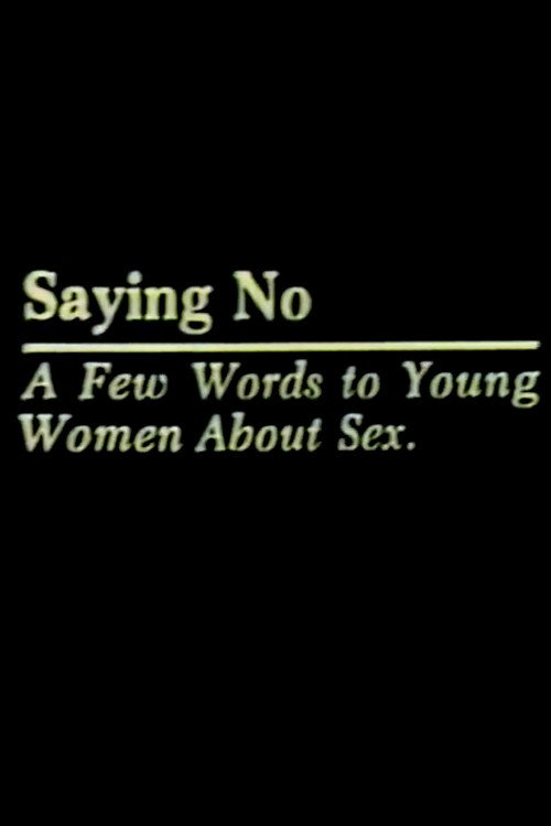 Saying No poster