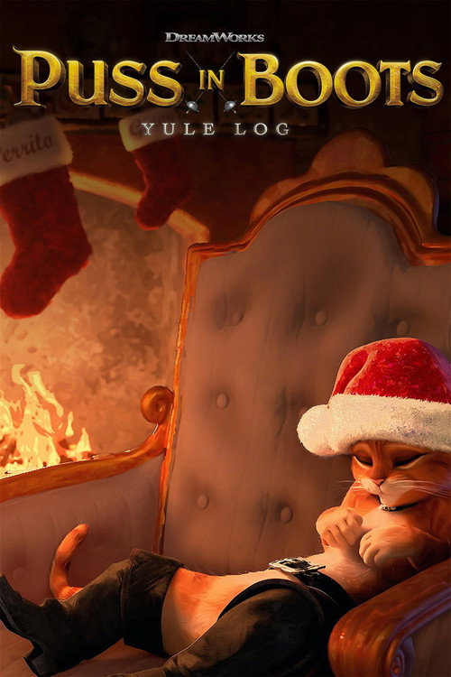 Puss in Boots' Yule Log poster