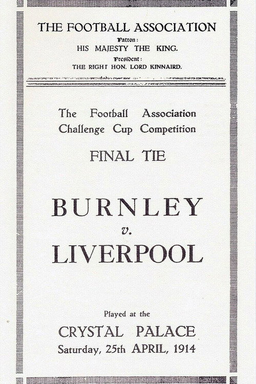 Cup Tie Final: Liverpool v Burnley 1914 poster