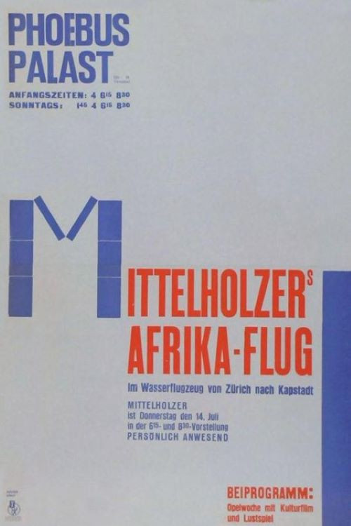 Mittelholzers Afrikaflug poster