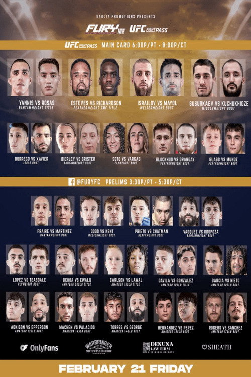 Fury FC 102: Susukraev vs. Kuchukhidze poster