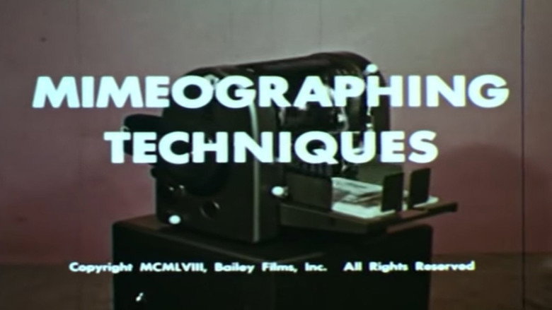 Mimeographing Techniques still 1